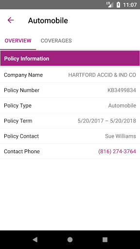 Travers Insurances Screen 2