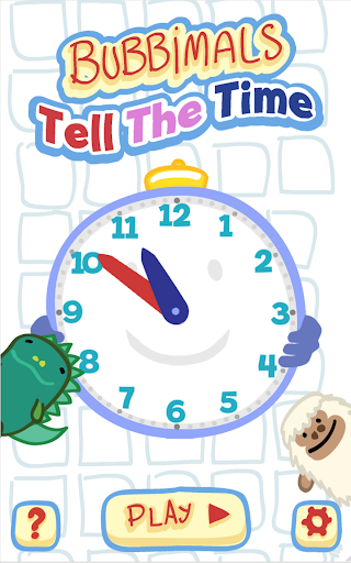 Android application Tell the Time - Bubbimals screenshort