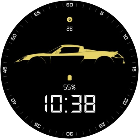 Porsche Silhouette - Watchface Screen 3