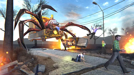 Scary Spider Train Survival 3D