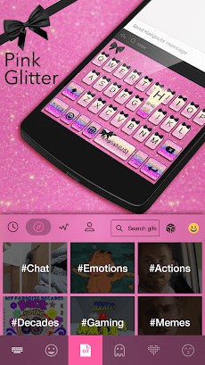 最新版、クールな Pinkglitter のテーマキーボードのおすすめ画像3