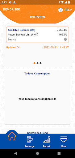 Android application DG METERING screenshort