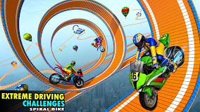 Mega Ramp Spiral Bike Stunt Racing Games