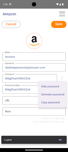 Dolphin Passwords Screen 3
