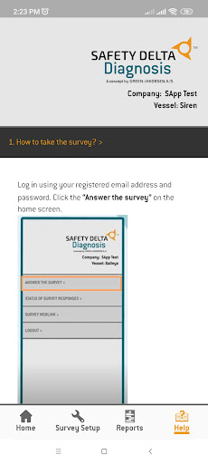 Safety Delta Diagnosis App Screen 3