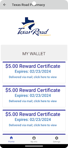 Texas Road Pharmacy Rewards Screen 3