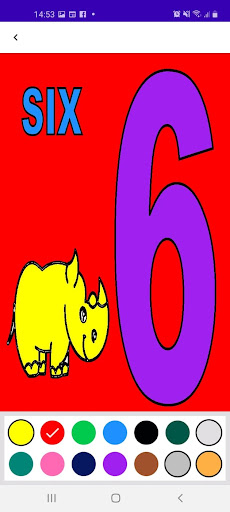 Coloring and learning numbers Screen 3