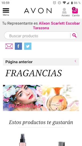 Android application Tienda Avon Colombia screenshort