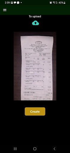 Android application Phodata: Receipt Scanner screenshort
