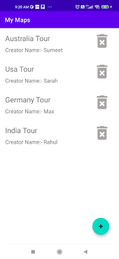 Android application My-Maps - Marker Trace screenshort