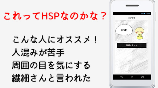 Android application 【2022年最新版】サクッと5分でHSP診断アプリ　 screenshort