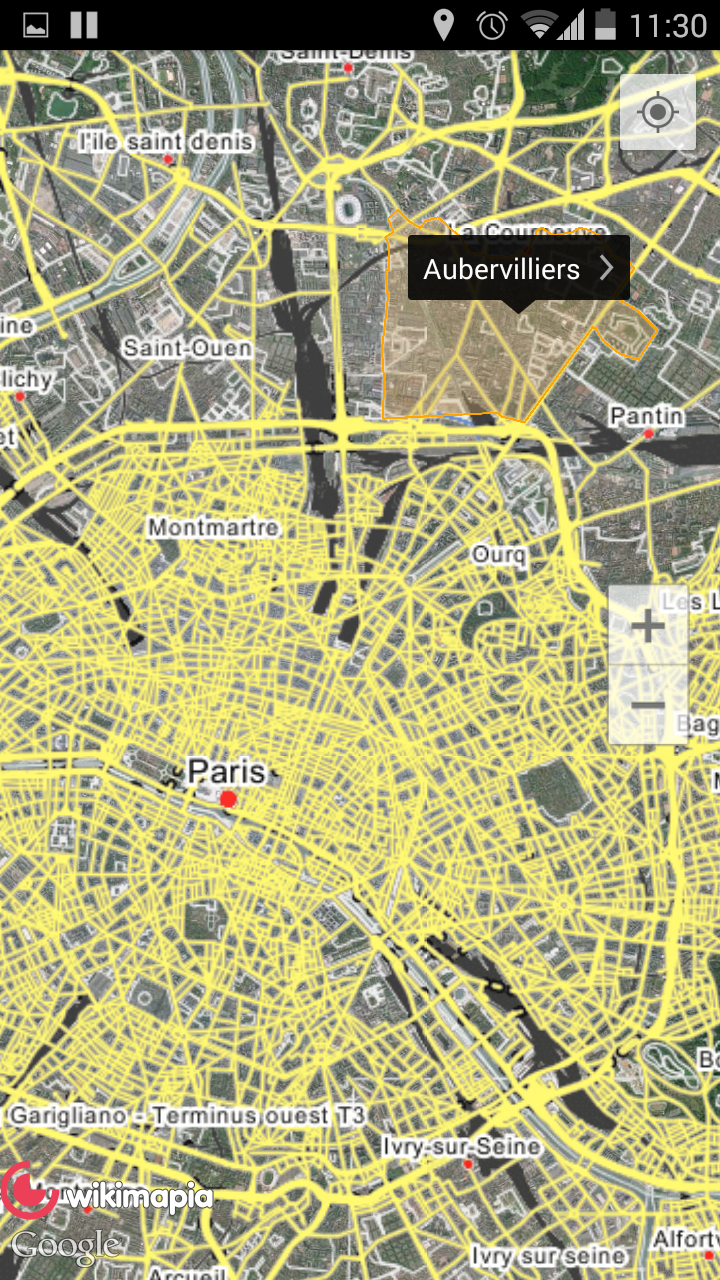 Android application Wikimapia Maps screenshort