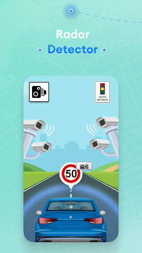 Android application Map Drive - Radar, Speedometer screenshort