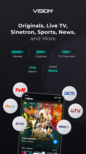 Vision+ : Live TV, Film & Seri screenshot 1