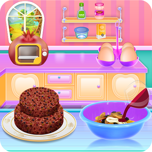 Fruit Chocolate Cake Cooking logo
