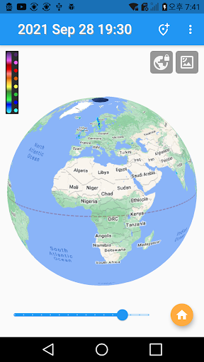 Android application 3D Earth Rain Radar screenshort