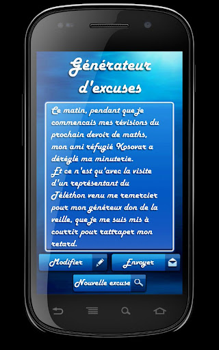 Générateur dexcuses Screen 2