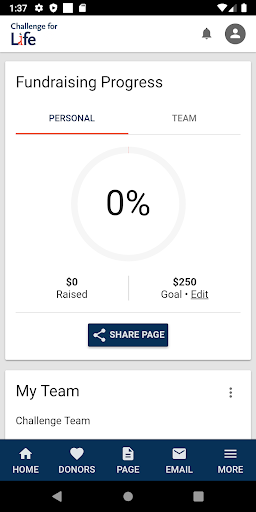 Android application Challenge for Life screenshort
