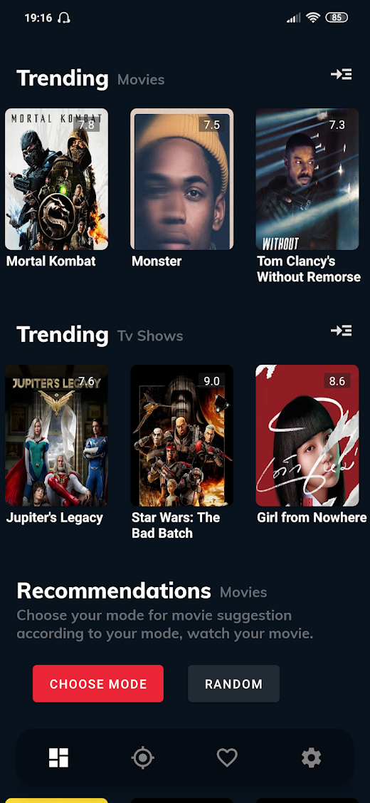 Android application Pandora: Your guide to movies, screenshot
