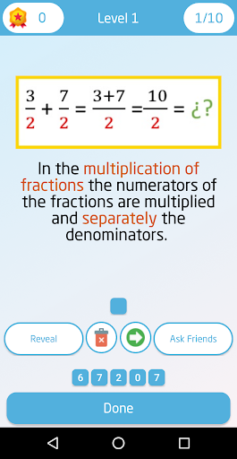Android application Math Games - learn mathematics screenshort