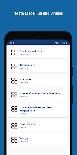 Android application FSC math Part 2 Solved notes screenshort