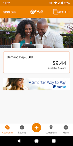 Evans Mobile Banking Screen 2