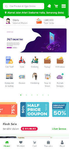 Android application Ojek Online (DEMO) screenshort