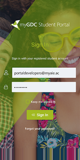 myGDC Student App Screen 2
