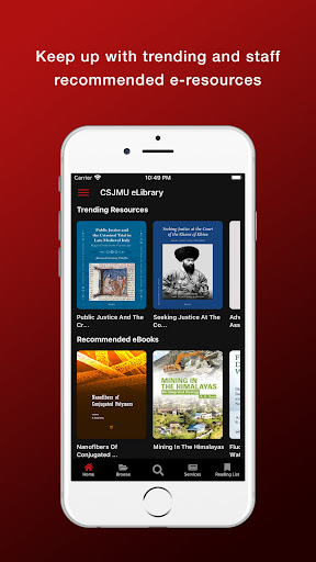 CSJMU eLibrary Screen 2