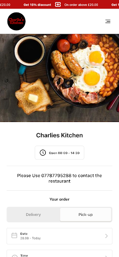 Android application Charlies Kitchen screenshort