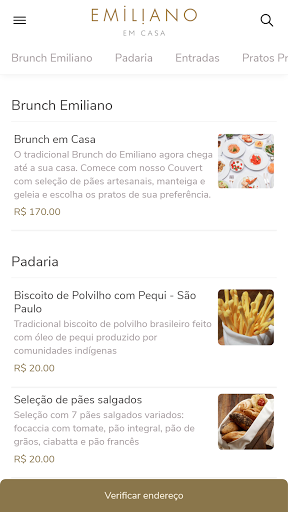 Android application Emiliano em Casa screenshort
