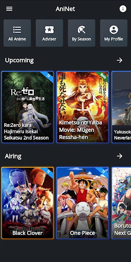 Android application Aninet - Anime list screenshort