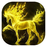 Golden horse live wallpaper icon