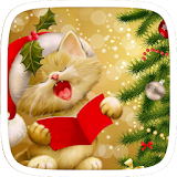 Christmas Kitty Gold Theme icon