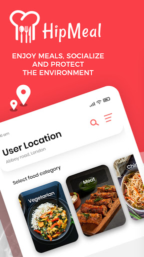 Android application HipMeal screenshort