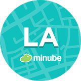 Los Angeles Travel Guide in English with map icon