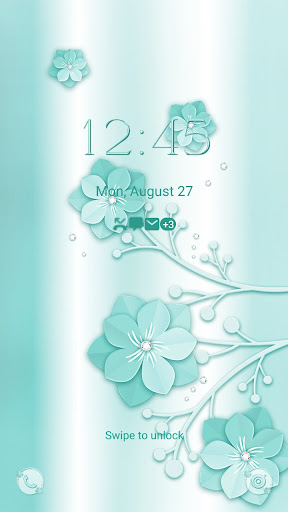 Android application Glossy Mint Flower - Wallpaper screenshort