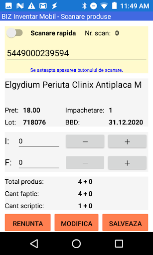 Biz Inventar Mobil Screen 2
