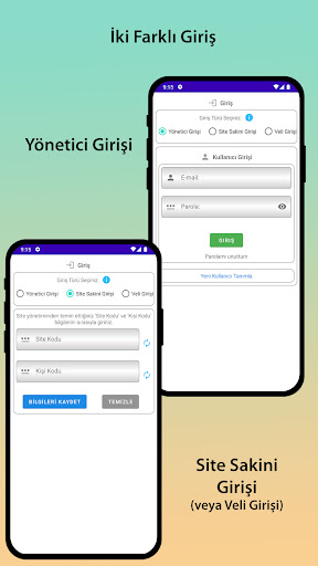 Android application Aidat Takip screenshort