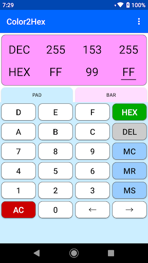 Color2Hex Screen 2