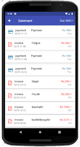 Android application Swarnim Sagarmatha College screenshort