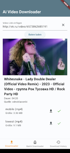 Android application Ai Video Downloader screenshort