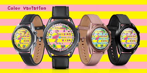 Cartoon Summer Patches_Watchfa Screen 3