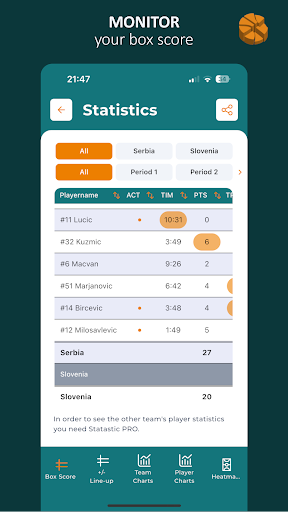 Statastic Basketball Tracker screenshot 4