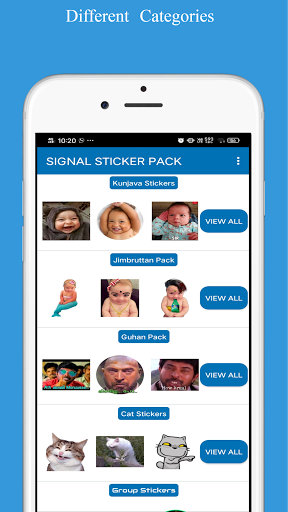 Android application signal stickers malayalam screenshort
