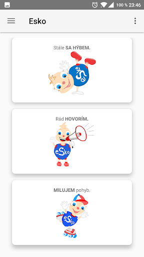 Android application Esko - zdokonaľ si slovenčinu screenshort