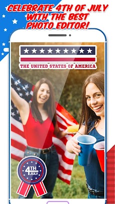 4th of July Photo Editor - American Flag Stickersのおすすめ画像3