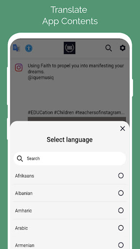 Aperçu de l'application
