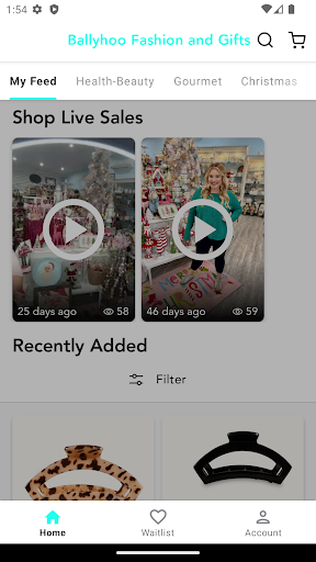 Android application Ballyhoo Fashion and Gifts screenshort