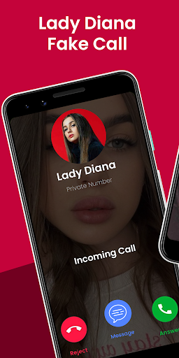 Android application Lady Diana Fake Call & Chat screenshort